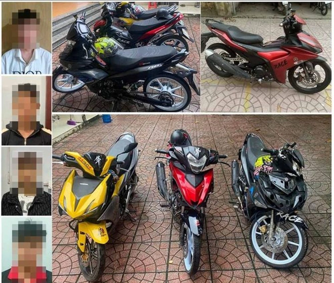 4 thanh niên Bắc Giang bị khởi tố vì tự quy clip đua xe trái phép, khoe trên mạng xã hội - Ảnh 1.