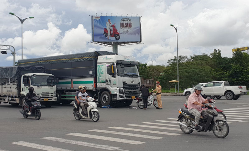 Hiện trường vụ tai nạn.