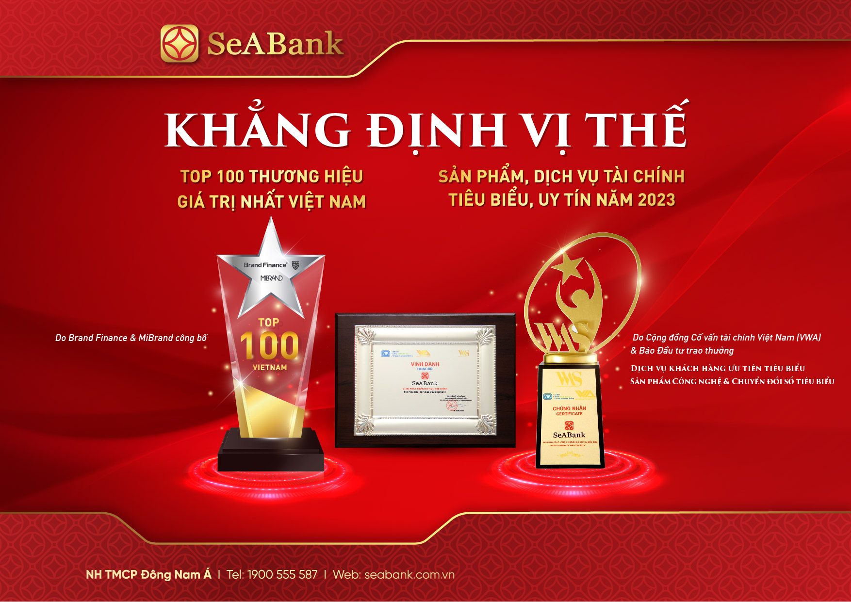 Ngân hàng SeABank được vinh danh top 100 thương hiệu giá trị nhất Việt Nam - Ảnh 1.