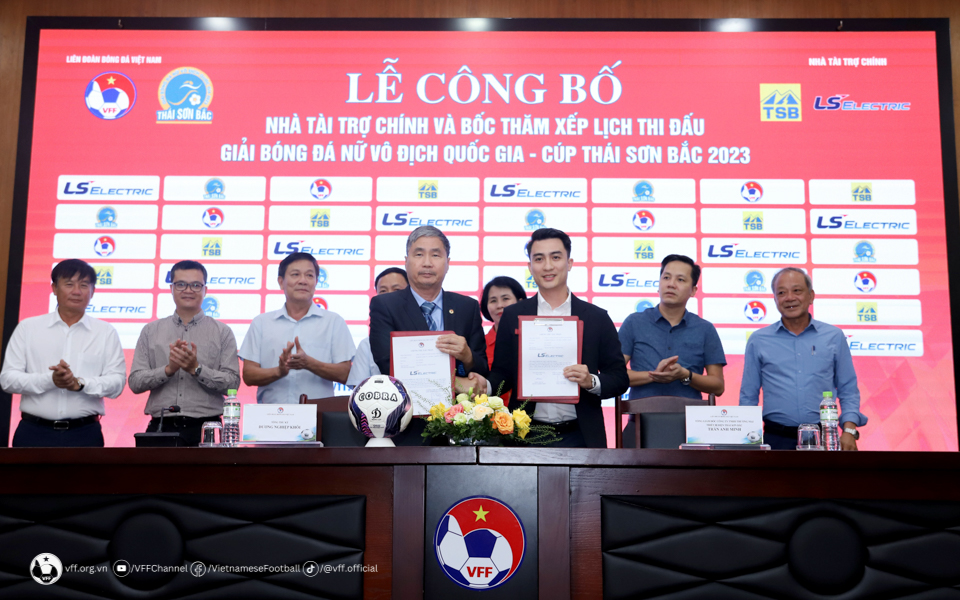 VFF công bố Nhà tài trợ chính Giải bóng đá nữ vô địch quốc gia – Cúp Thái Sơn Bắc 2023 - Ảnh 1.