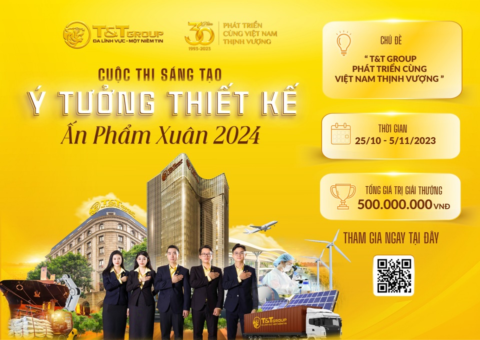 Cuộc thi ấn phẩm Xuân 2024 T&T Group giải thưởng lên đến 500 triệu đồng  - Ảnh 1.