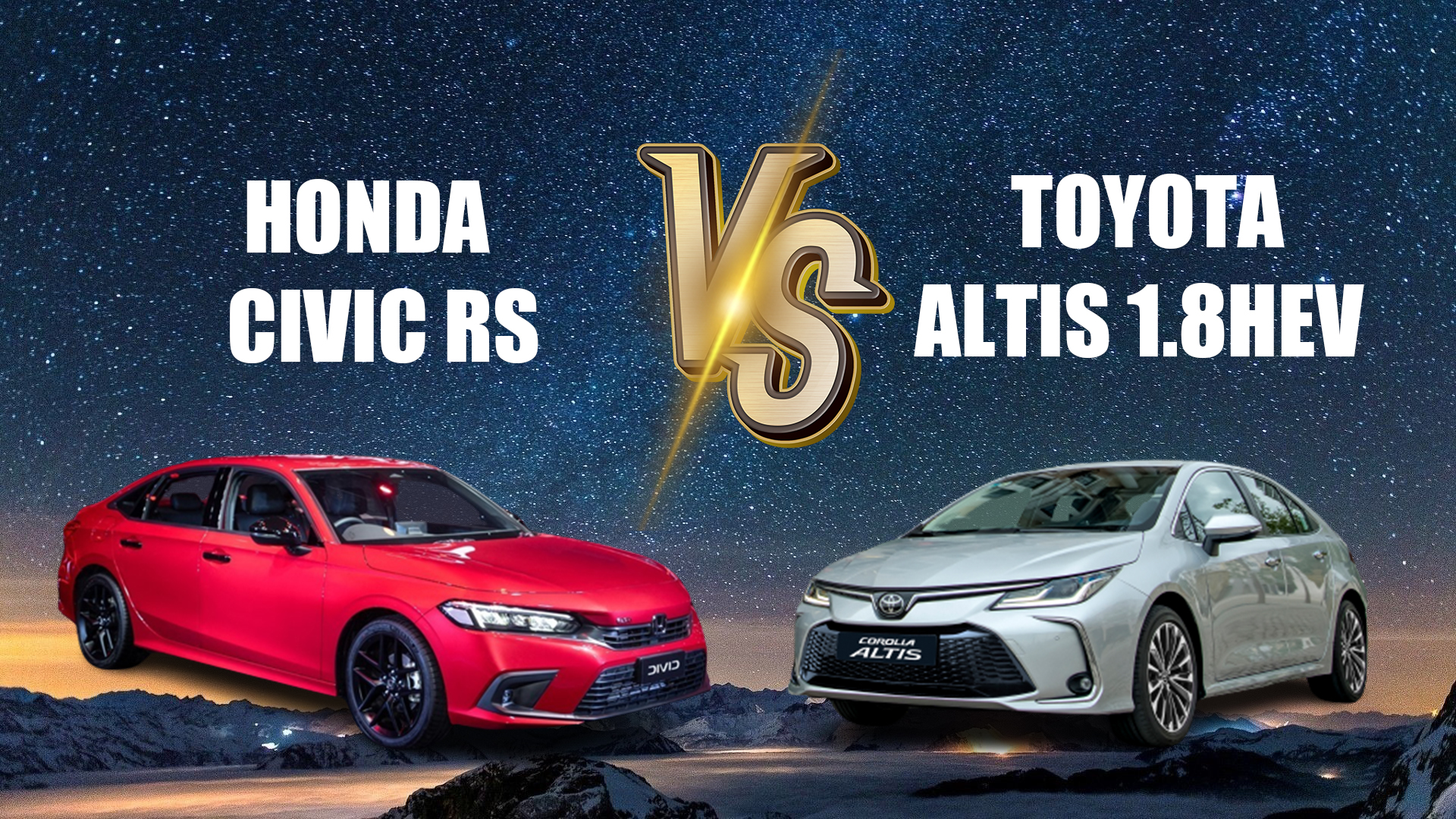 Cùng giá bán, Toyota Corolla Altis hybrid 2023 đối đầu Honda Civic RS - Ảnh 1.