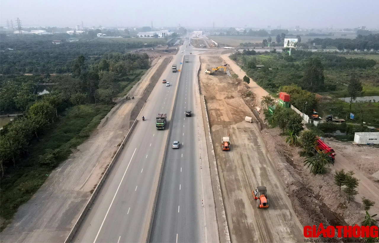 Đường nối 2 cao tốc qua Hà Nam, Hưng Yên đẹp hút hồn khi nhìn từ trên cao - Ảnh 9.