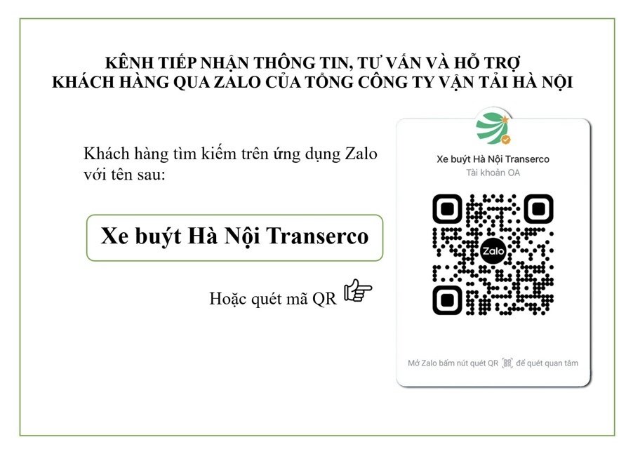 Transerco bổ sung kênh thông tin chăm sóc khách hàng qua ứng dụng Zalo OA từ hôm nay - Ảnh 2.