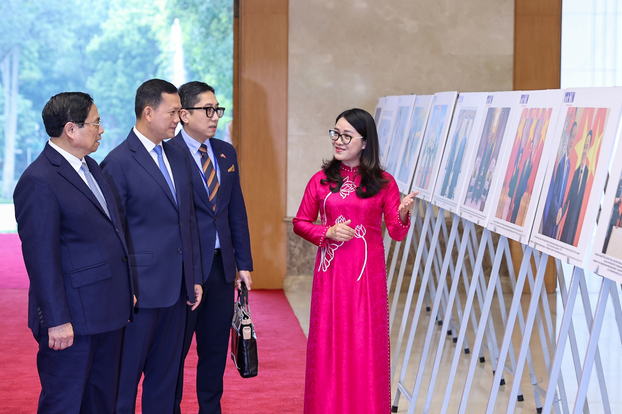 Cận cảnh lễ đón Thủ tướng Campuchia Hun Manet lần đầu thăm Việt Nam - Ảnh 7.