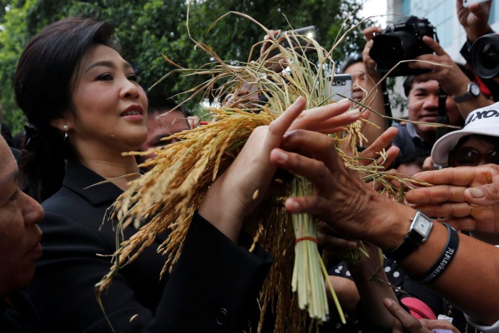 Bà Yingluck cũng bị cáo buộc liên quan tới tham nhũng trong chương trình hỗ trợ lúa gạo cho nông dân, gây thiệt hại hơn 500 tỷ bath (tương đương gần 400 nghìn tỷ đồng) (Ảnh: Reuters)