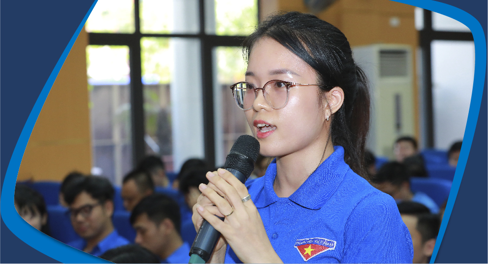 Bạn Trần Thị Quỳnh Châu, uỷ viên BCH Đoàn Cục Đường thuỷ VN