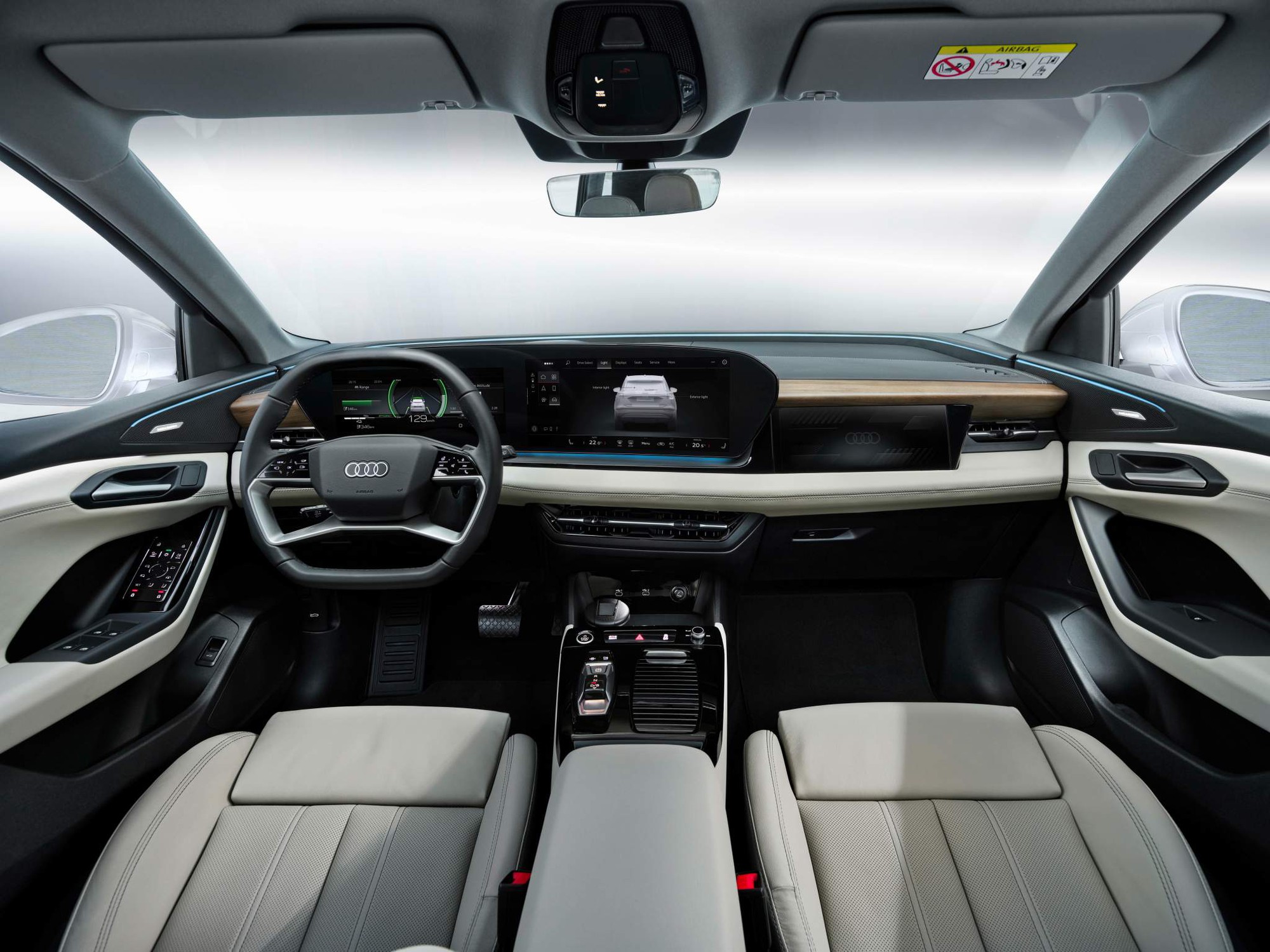 Nội thất Audi Q6 e-tron lộ diện với thiết kế tiện nghi, sang trọng  - Ảnh 1.