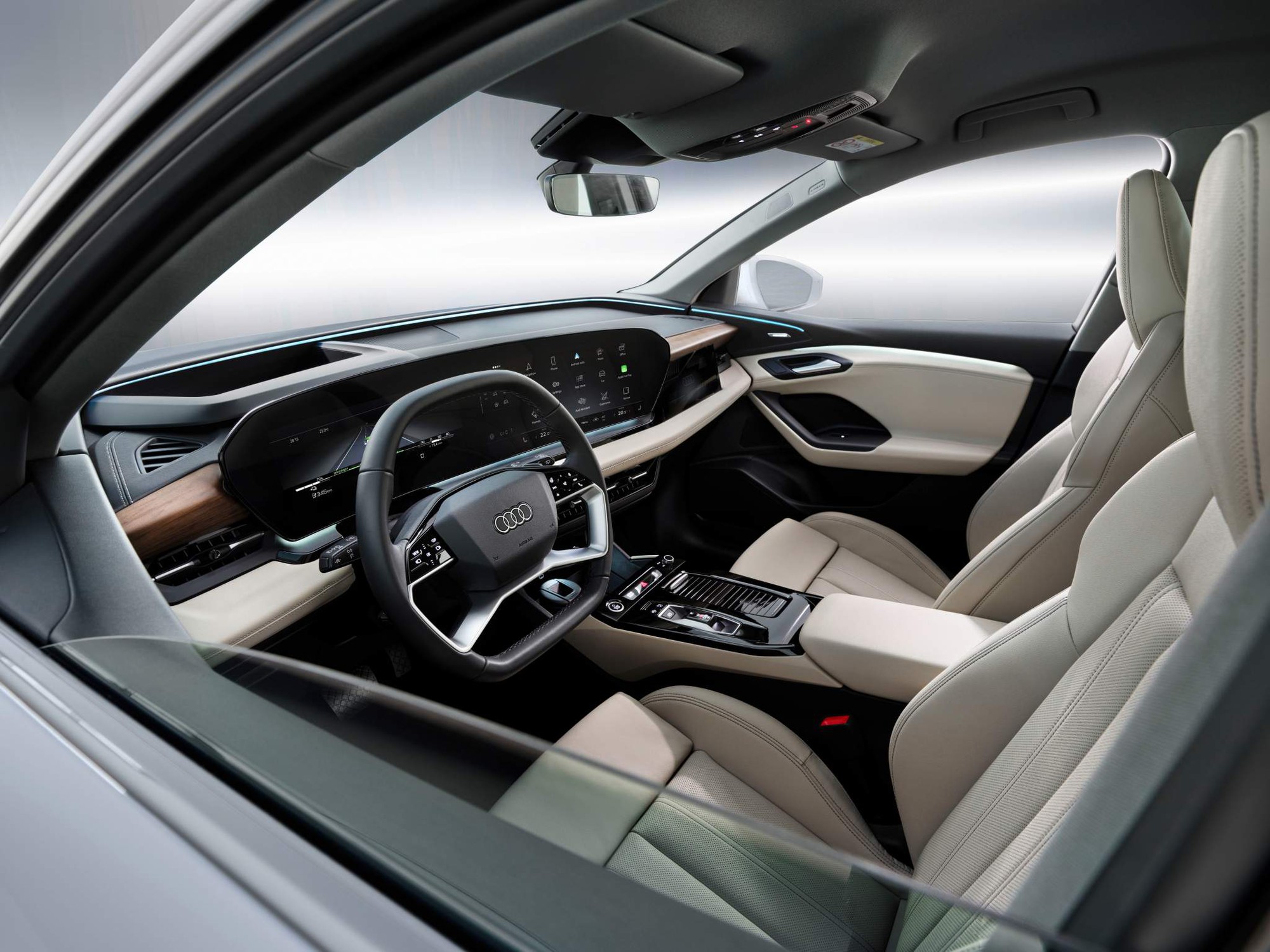 Nội thất Audi Q6 e-tron lộ diện với thiết kế tiện nghi, sang trọng  - Ảnh 4.