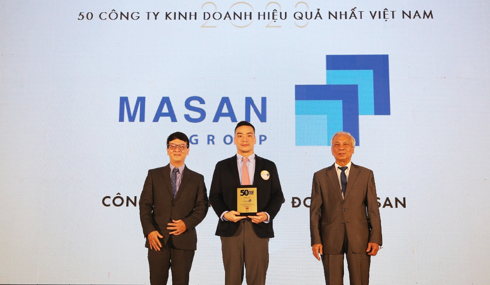 Masan nhận danh hiệu &quot;Top 50 Công ty kinh doanh hiệu quả nhất Việt Nam 2023&quot; - Ảnh 1.