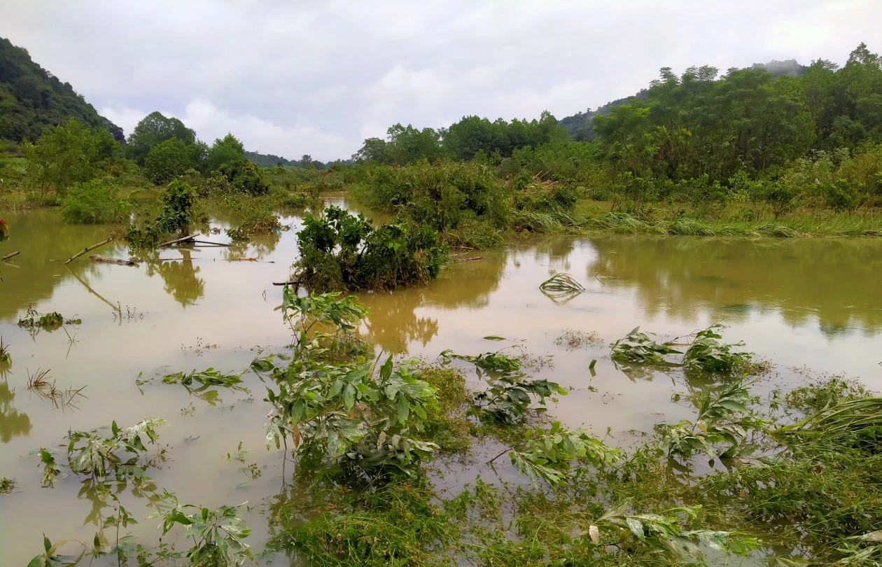 Thanh Hoá: Hơn 100 hộ dân bị chia cắt do mưa lũ - Ảnh 3.