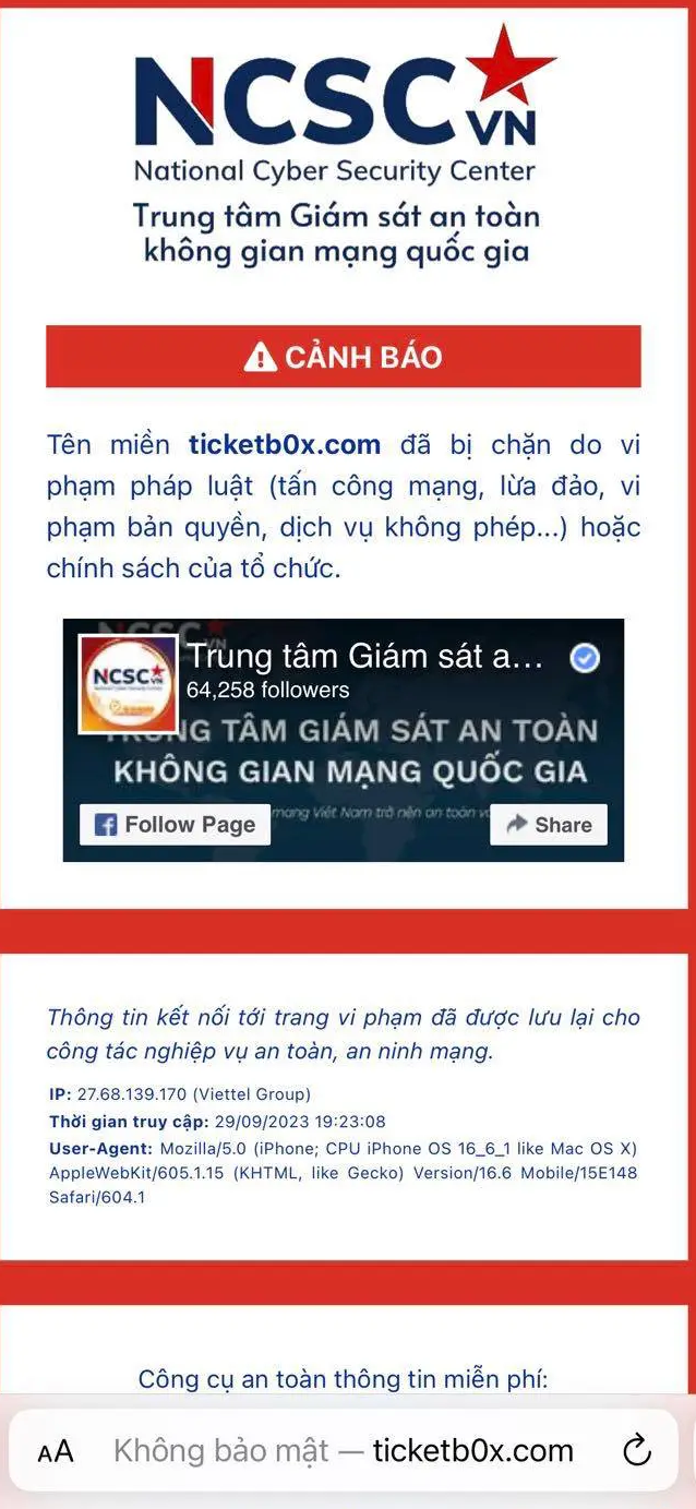 Website bán vé concert Westlife bị giả mạo: Cục An toàn thông tin vào cuộc - Ảnh 2.
