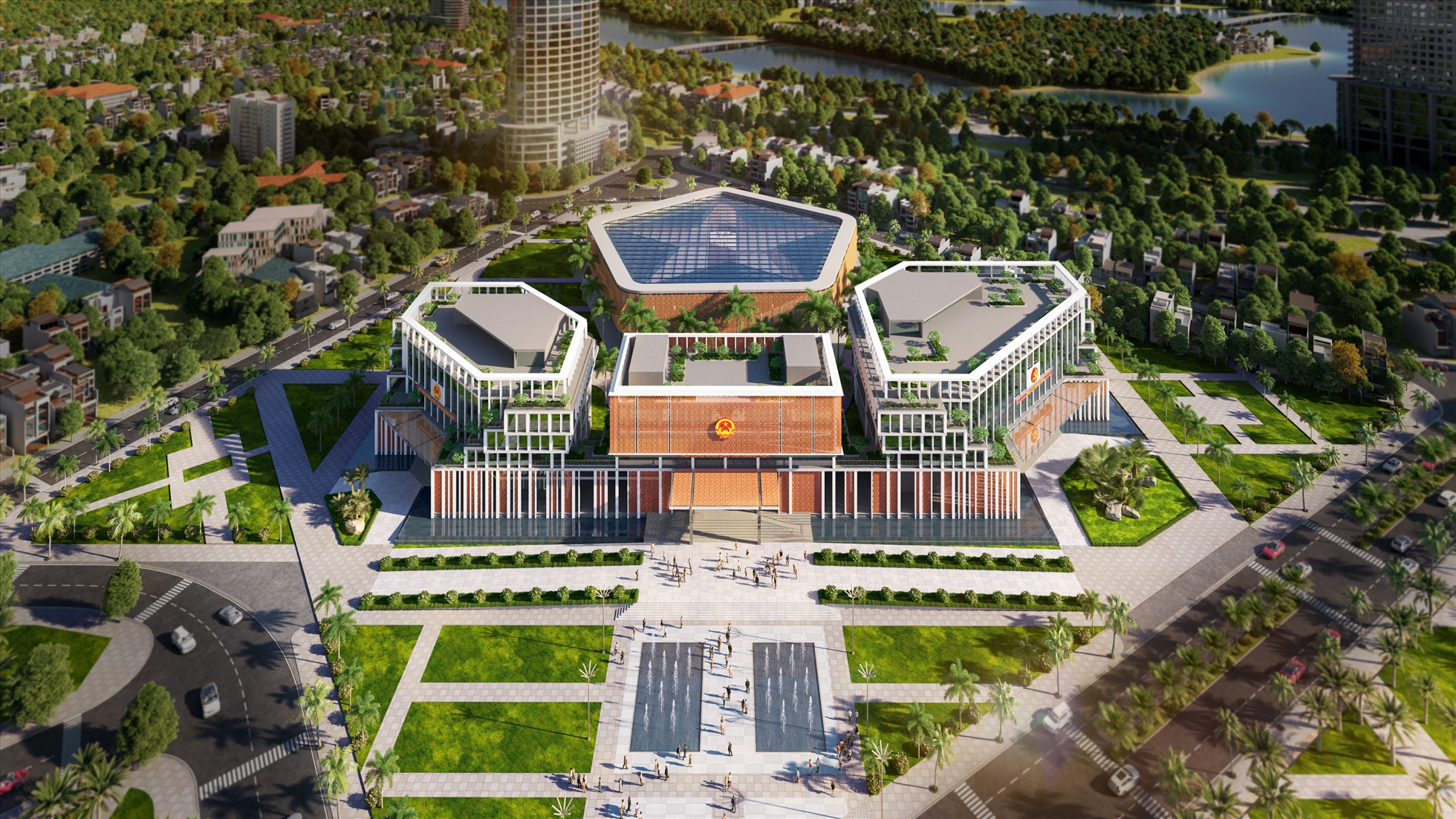 Chốt thiết kế kiến trúc khu trung tâm hành chính mới Khánh Hòa - Ảnh 1.