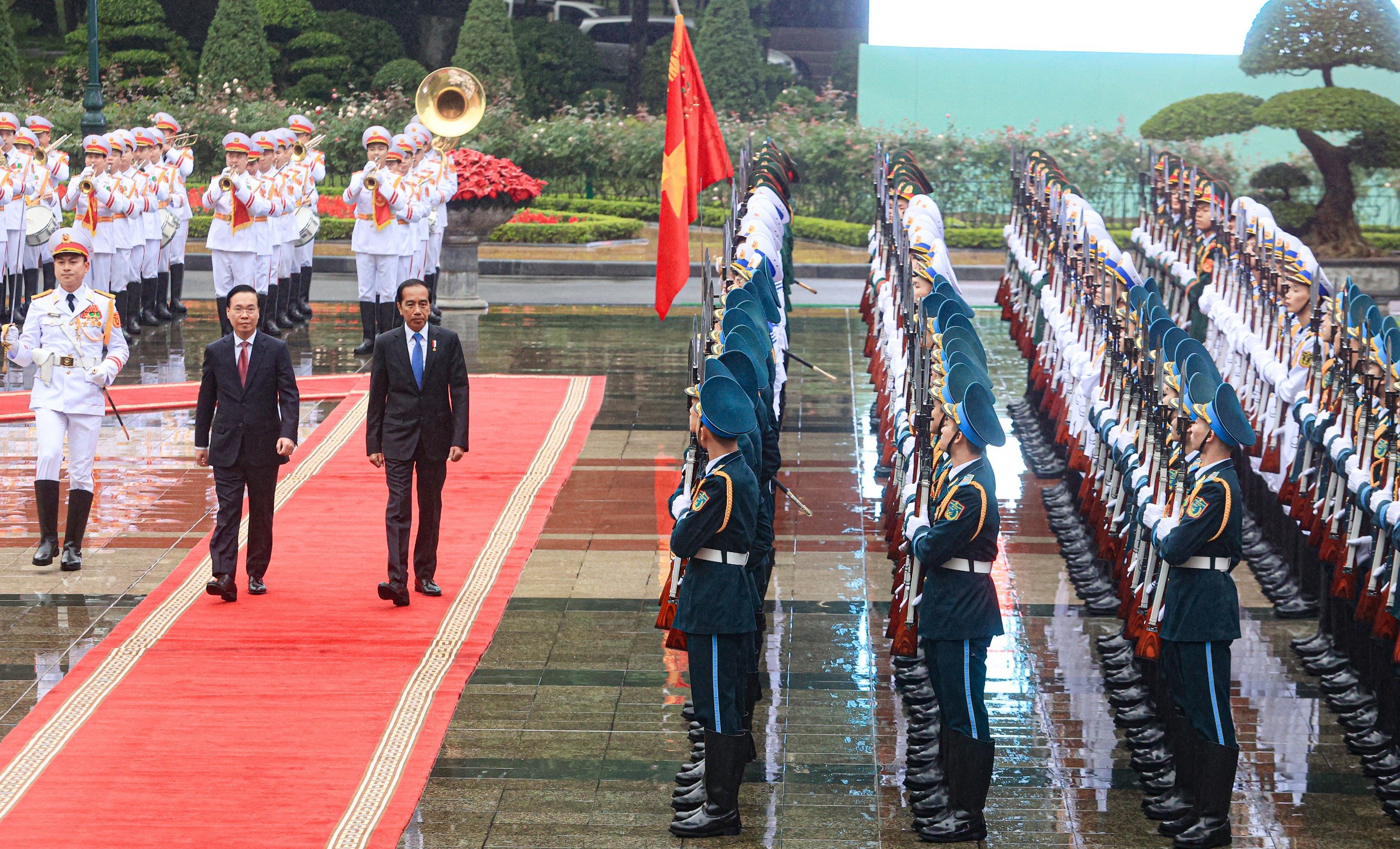 Chủ tịch nước chủ trì lễ đón cấp cao nhất Tổng thống Indonesia- Ảnh 6.