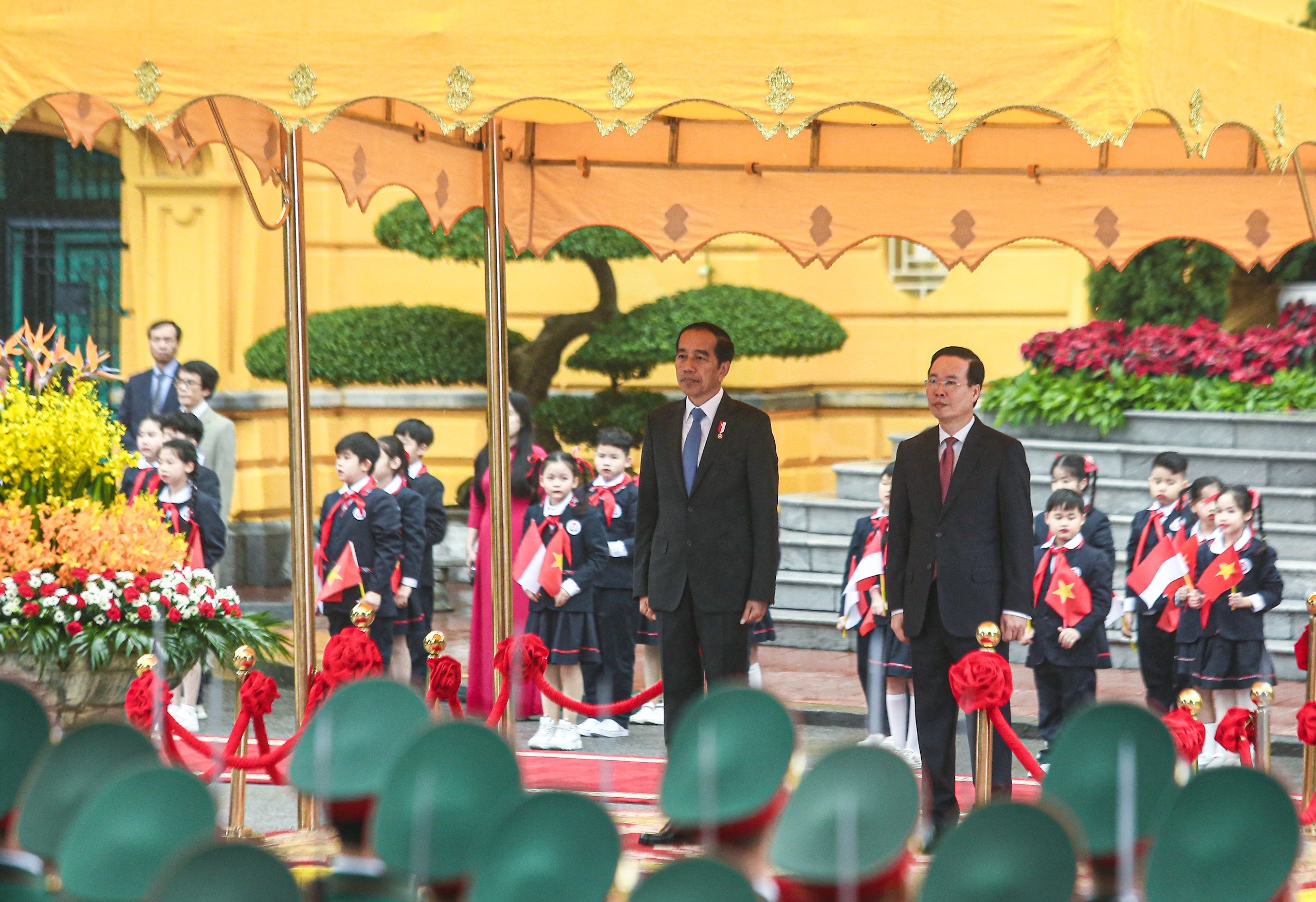 Chủ tịch nước chủ trì lễ đón cấp cao nhất Tổng thống Indonesia- Ảnh 3.