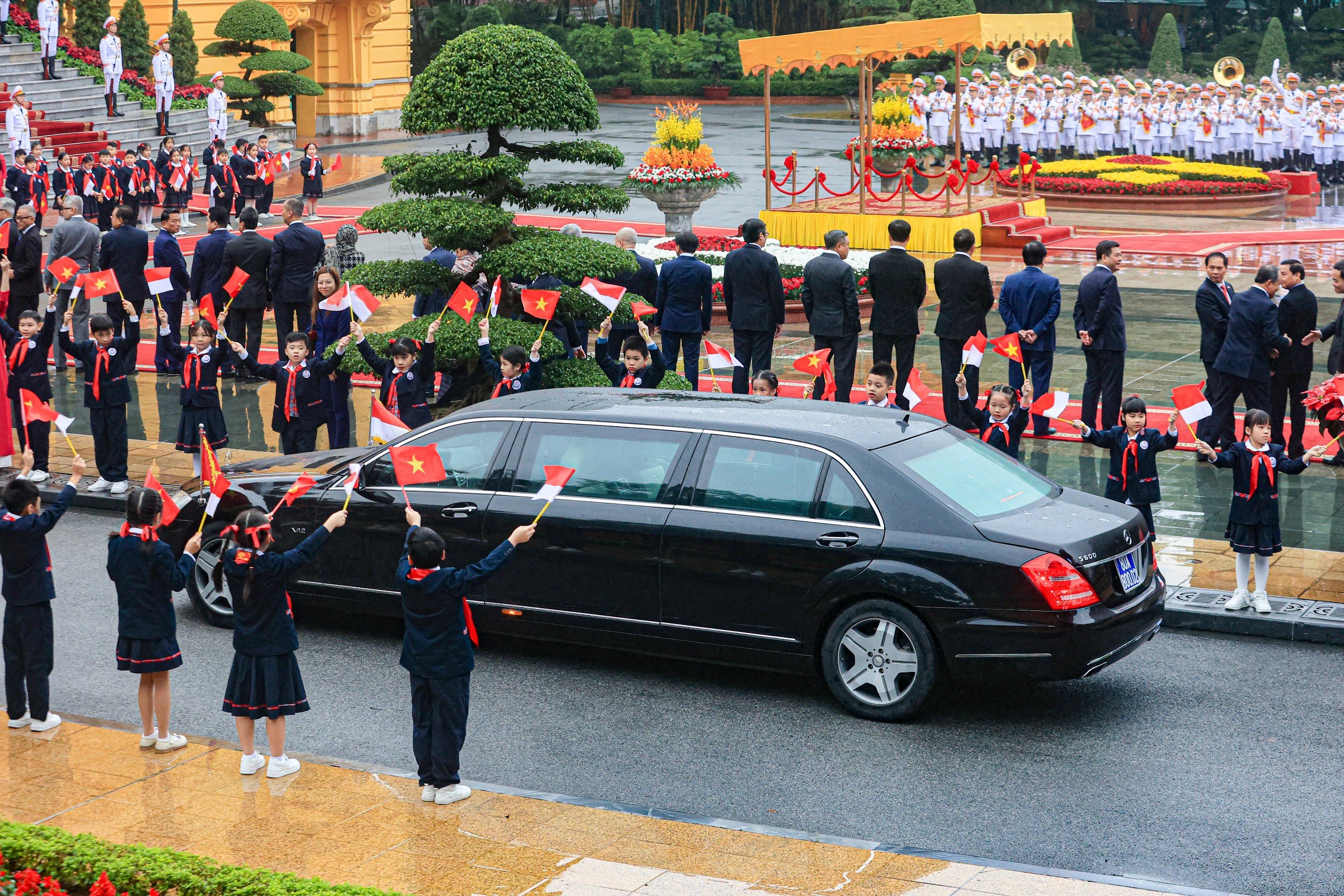 Chủ tịch nước chủ trì lễ đón cấp cao nhất Tổng thống Indonesia- Ảnh 12.