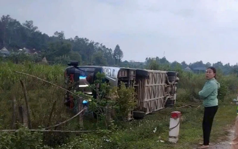 Hiện trường vụ tai nạn.