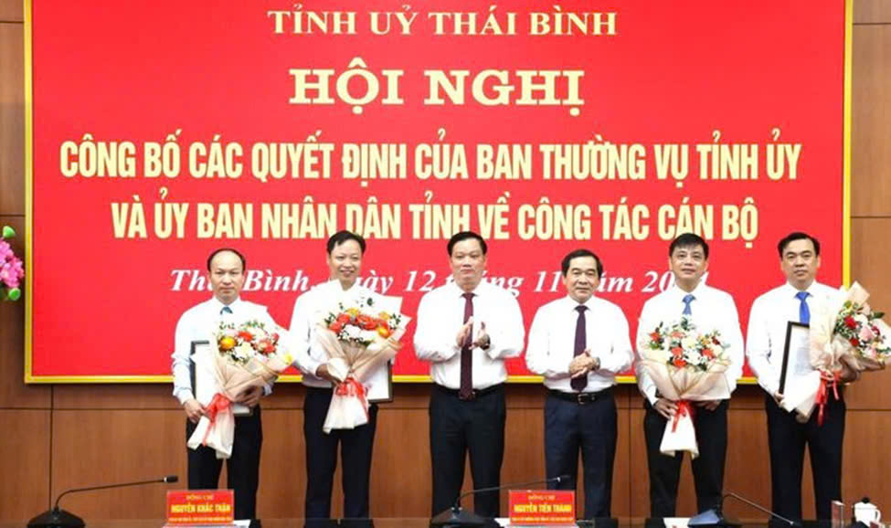 Thái Bình điều động, bổ nhiệm loạt cán bộ chủ chốt- Ảnh 1.