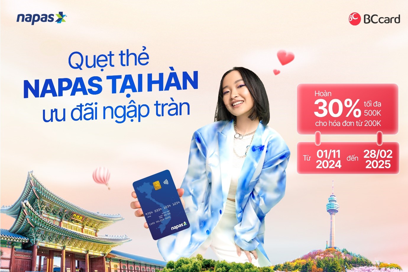 Ưu đãi tới 30% khi thanh toán thẻ NAPAS Agribank tại Hàn Quốc- Ảnh 2.