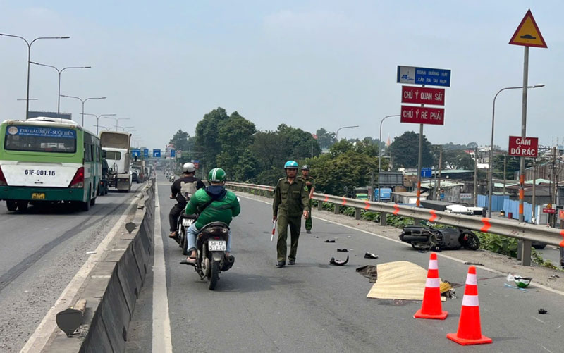 Hiện trường vụ tai nạn.