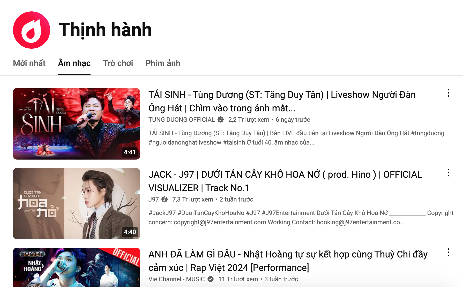 Tùng Dương nói gì khi "Tái sinh" đánh bật MV của Jack, leo top 1 thịnh hành YouTube?- Ảnh 1.