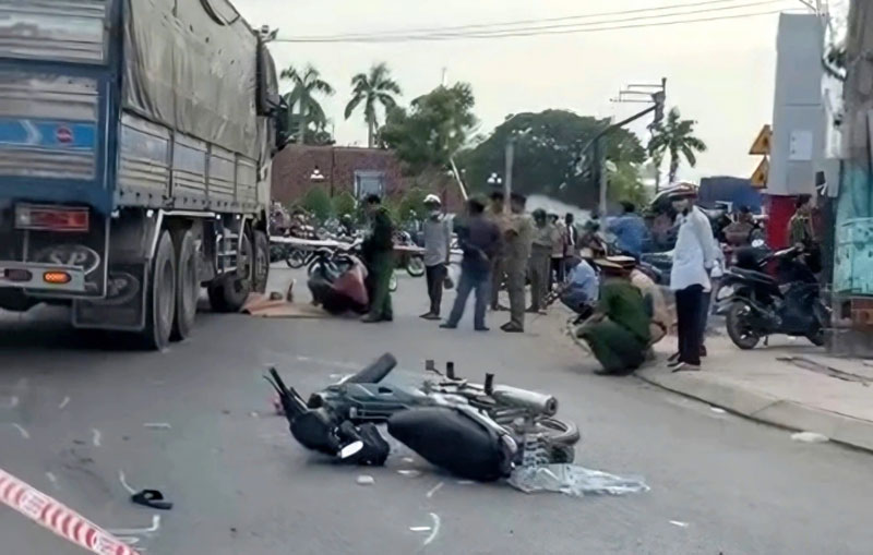 Hiện trường vụ tai nạn.