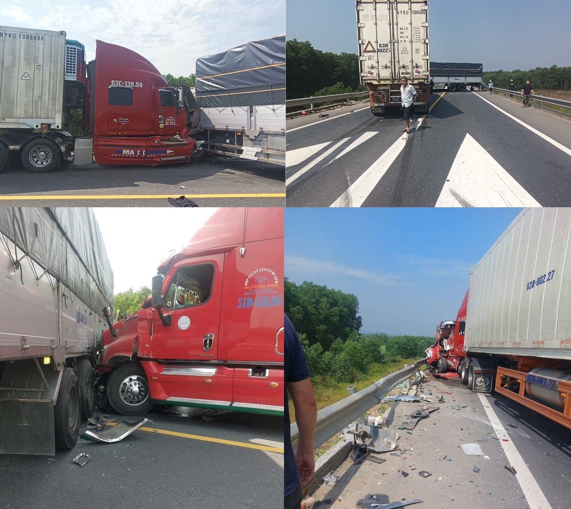 Hiện trường vụ tai nạn liên hoàn trên cao tốc Cam Lộ - La Sơn- Ảnh 5.