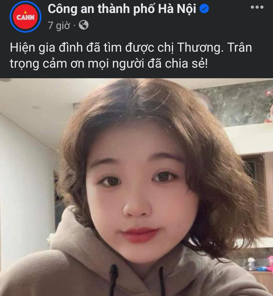 Cô gái ở Hà Nội mất tích từ mùng 3 Tết đã về nhà- Ảnh 1.