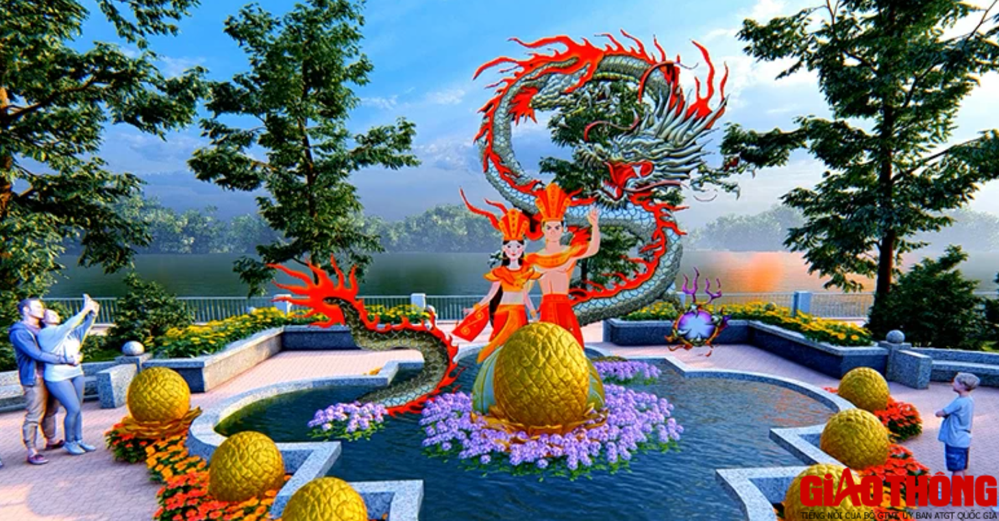 Linh vật Rồng ở Đồng Nai phun hoa rực rỡ, hút du khách check in dịp Tết- Ảnh 4.