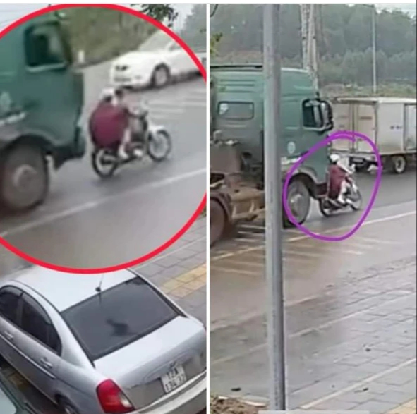 Xe đầu kéo đâm xe máy đi phía trước, 1 người tử vong, 1 người bị thương- Ảnh 1.