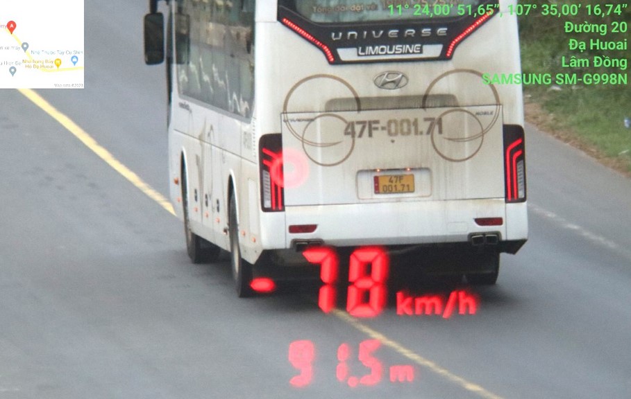 Lâm Đồng: Thu hồi phù hiệu xe khách một tháng vi phạm tốc độ 333 lần- Ảnh 1.