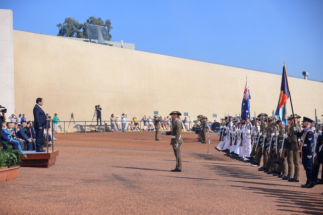 Australia bắn 19 loạt đại bác chào mừng Thủ tướng Phạm Minh Chính- Ảnh 4.