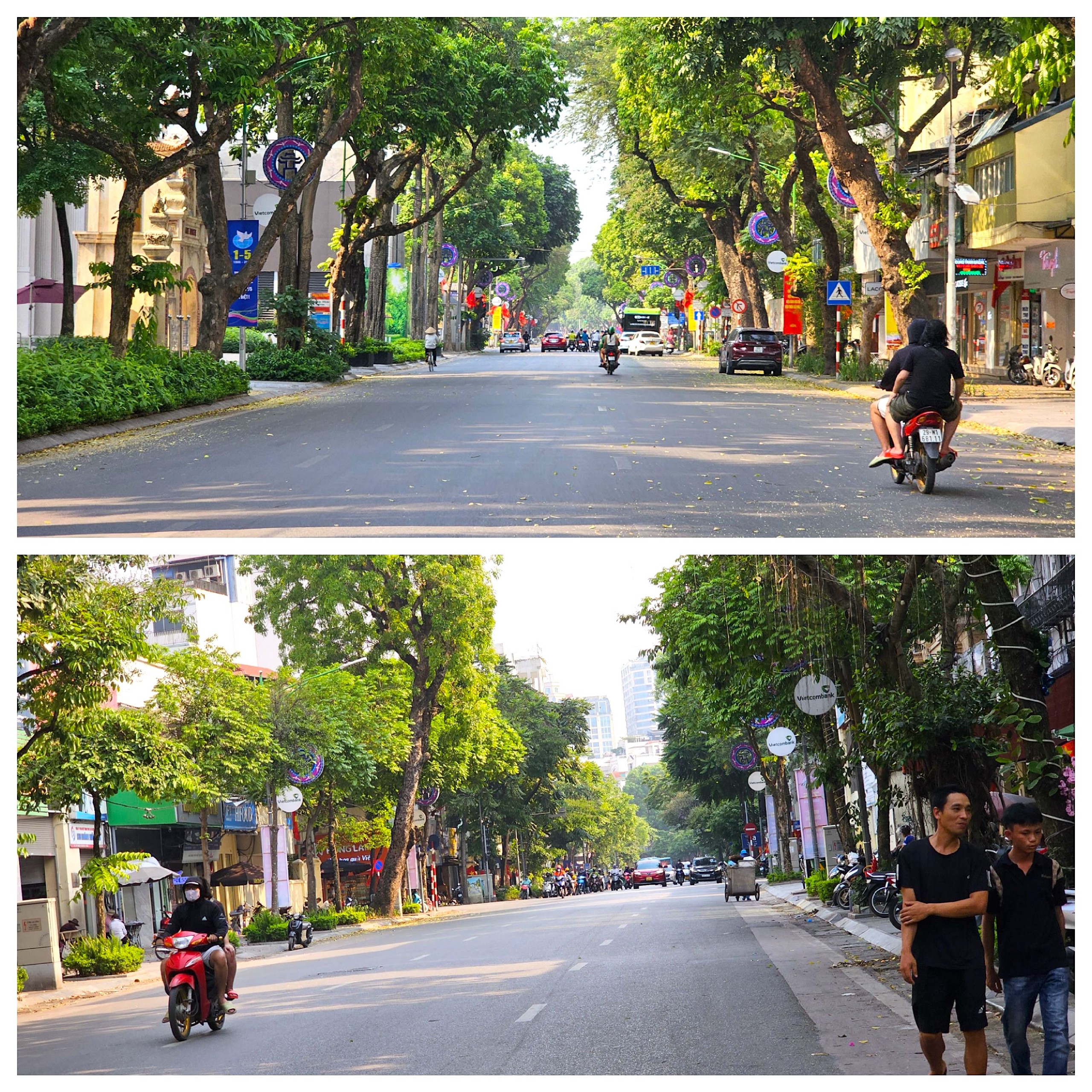 Hà Nội nắng nóng, đường phố vắng vẻ dịp nghỉ lễ- Ảnh 6.