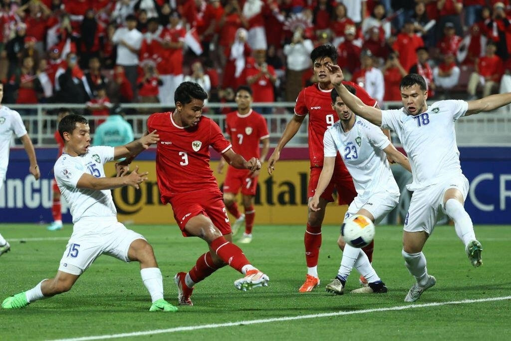 U23 Indonesia thua Uzbekistan trong trận đấu bù giờ hơn nửa hiệp- Ảnh 1.