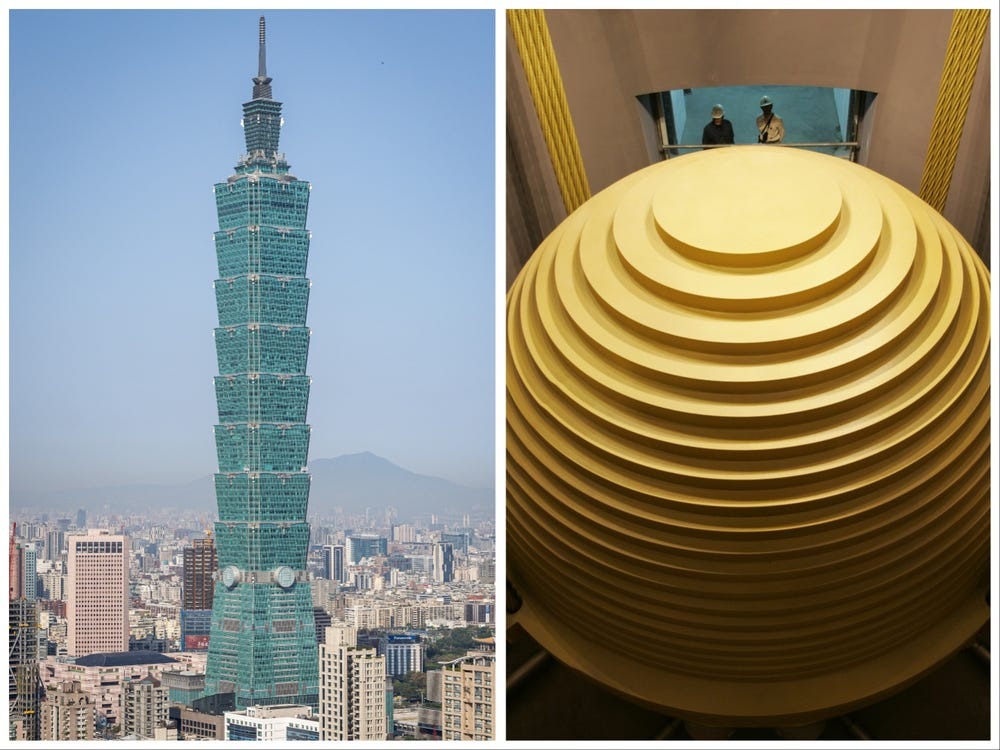 Thiết bị giúp tòa nhà 508m cao nhất Đài Loan đứng vững giữa động đất- Ảnh 1.