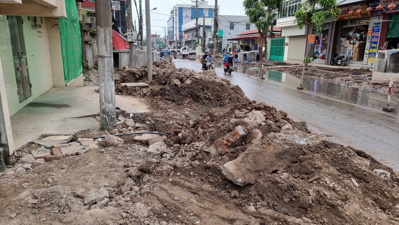 Thái Bình: Phát hoảng vì công trường dự án chỉnh trang đô thị thi công ẩu- Ảnh 5.