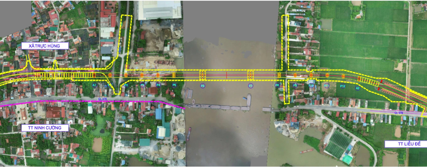 Đầu năm 2025, khởi công cầu vượt gần 600 tỷ đồng qua sông Ninh Cơ- Ảnh 1.