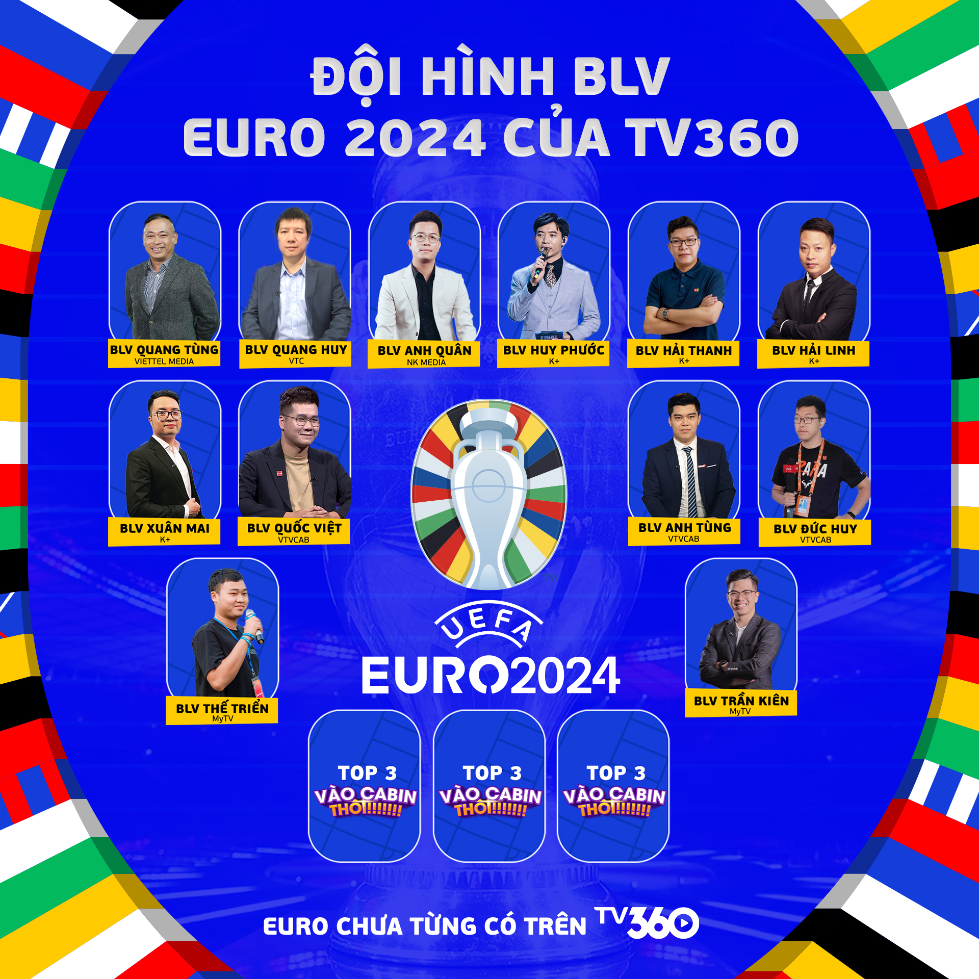 Đội hình “bình luận viên vàng” đồng hành cùng TV360 bùng nổ EURO 2024- Ảnh 1.