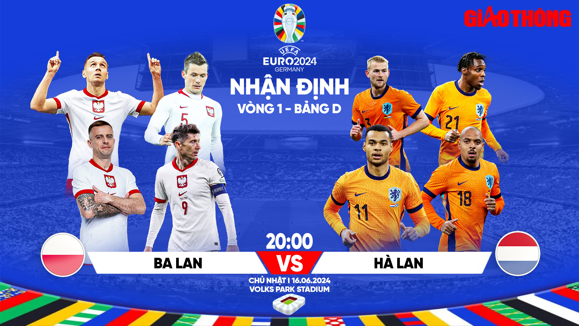 Nhận định, dự đoán kết quả Ba Lan vs Hà Lan (20h ngày 16/6), bảng D EURO 2024- Ảnh 1.