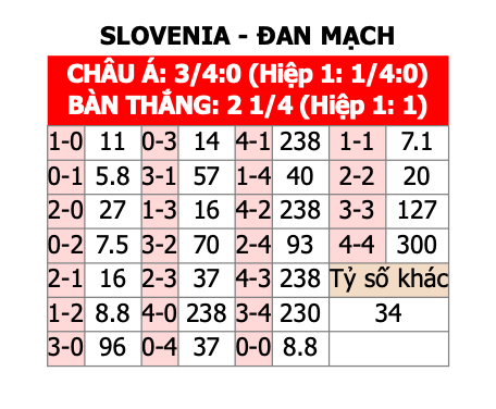 Soi tỷ lệ Slovenia vs Đan Mạch (23h ngày 16/6), bảng C EURO 2024- Ảnh 2.