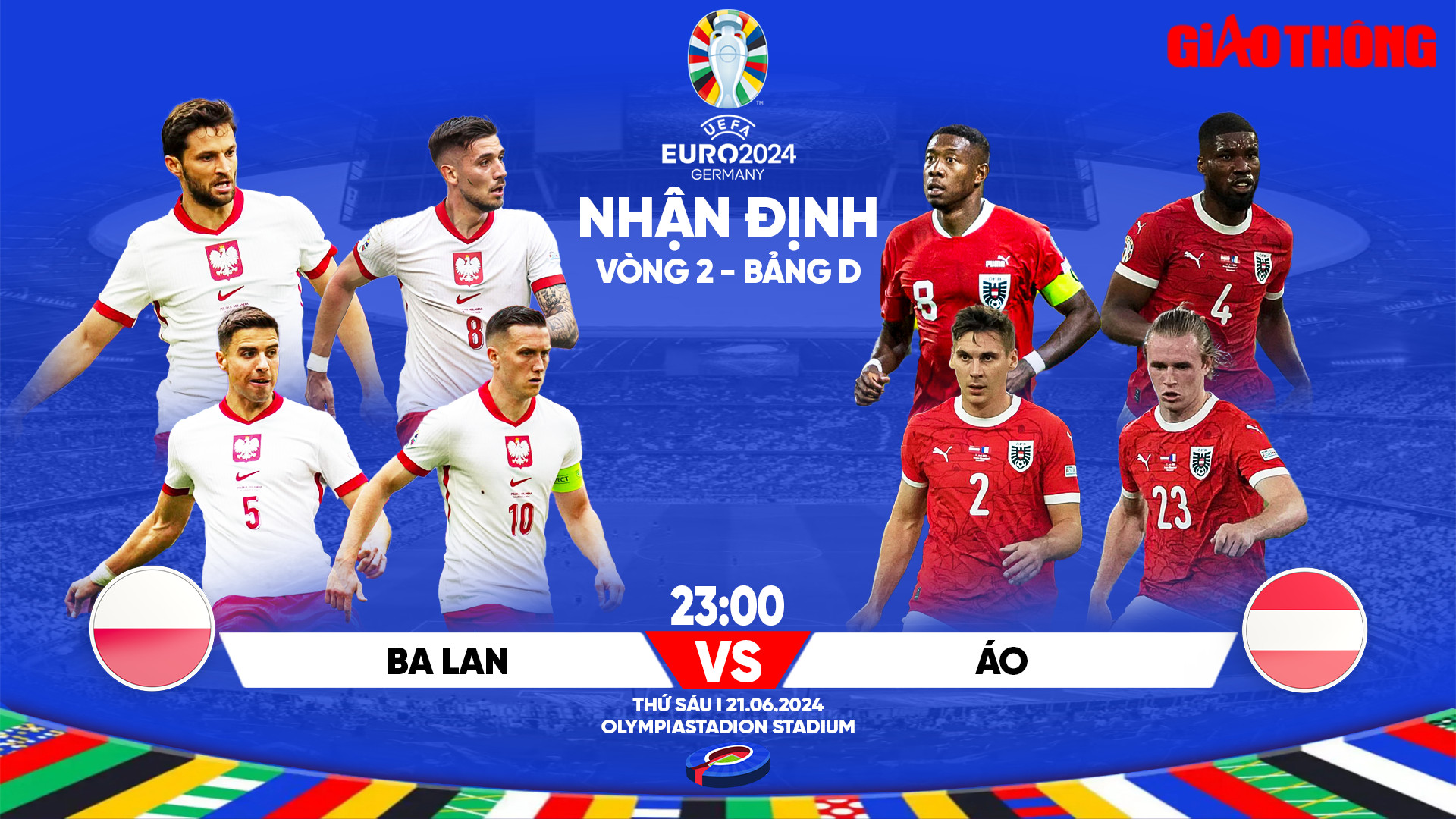 Nhận định, dự đoán kết quả Ba Lan vs Áo (23h ngày 21/6), bảng D EURO 2024- Ảnh 1.