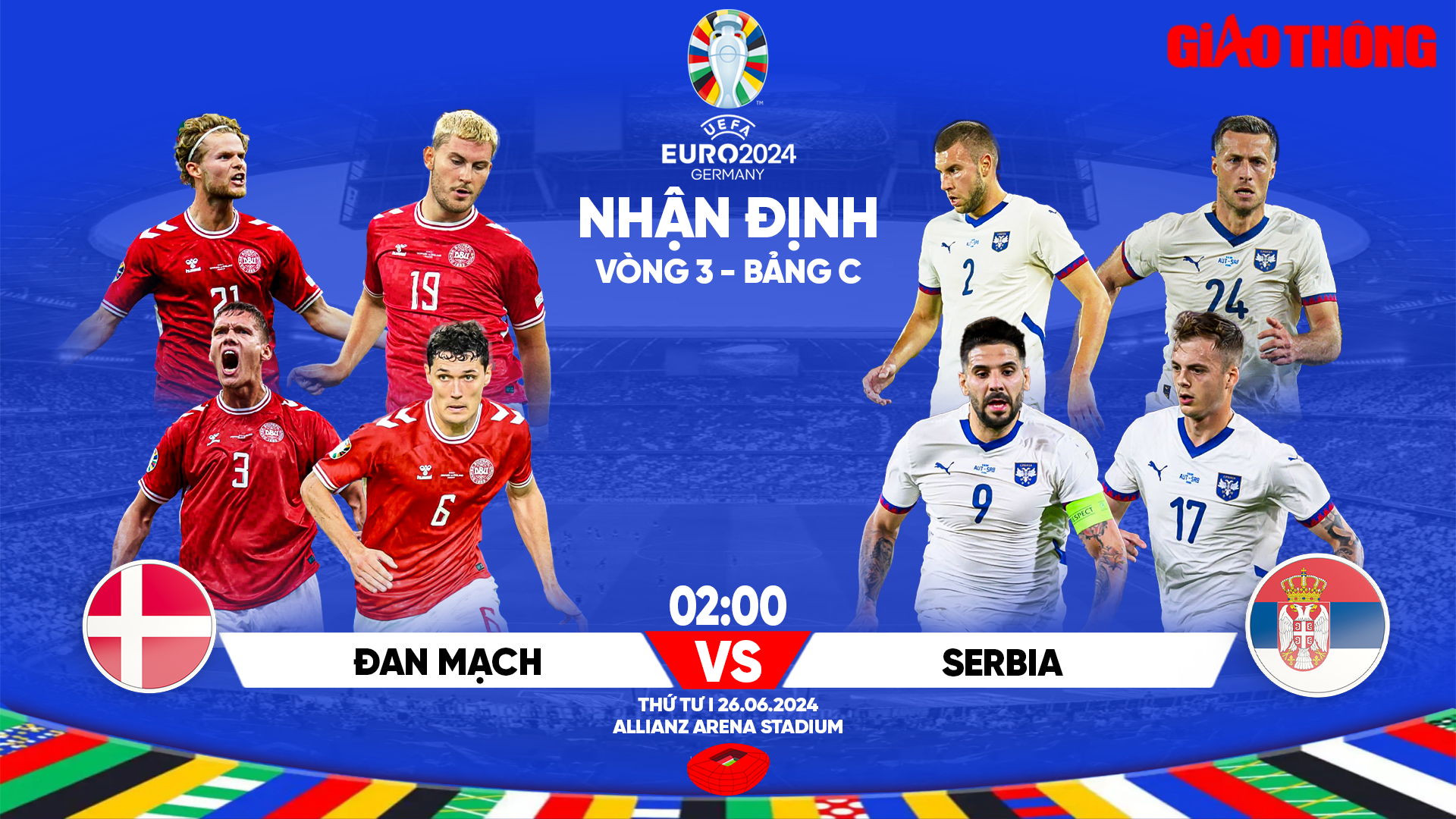 Nhận định, dự đoán kết quả Đan Mạch vs Serbia (2h ngày 26/6), bảng C EURO 2024- Ảnh 1.