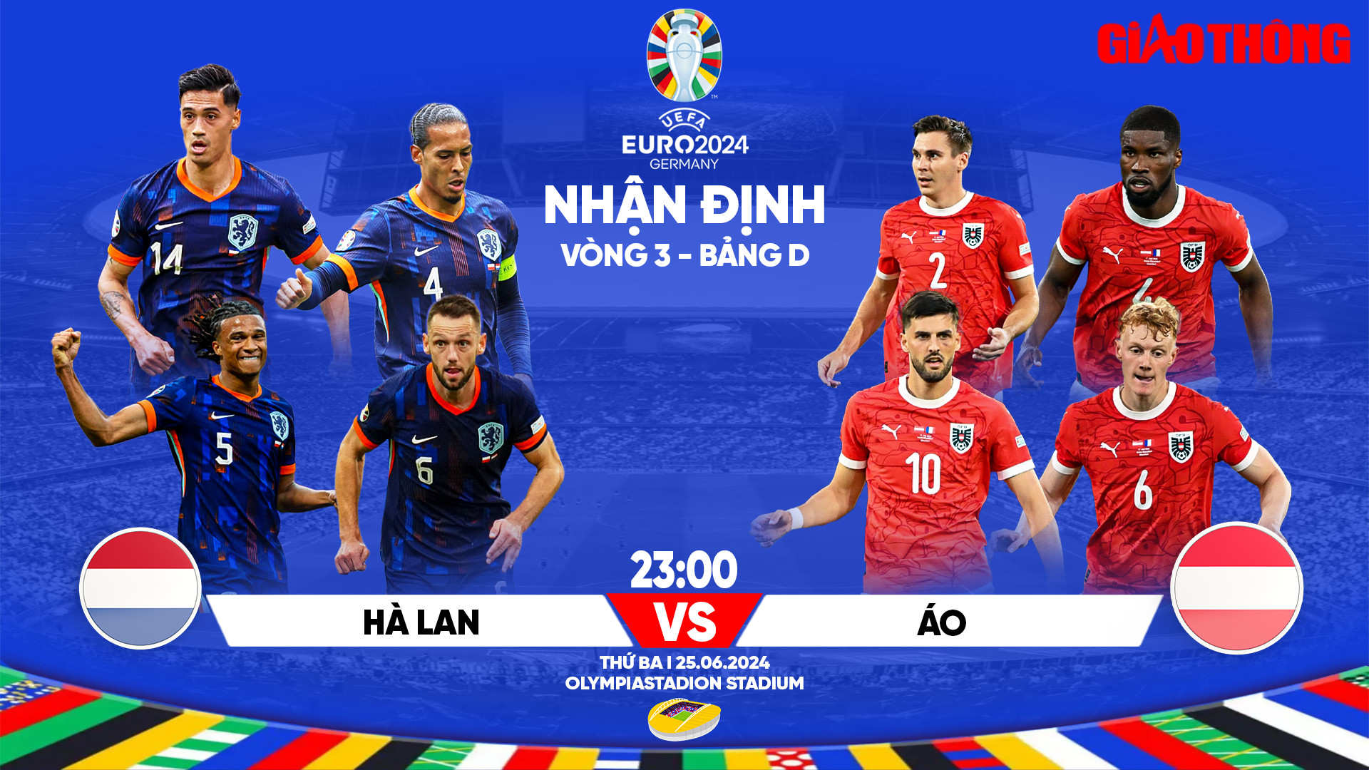 Nhận định, dự đoán kết quả Hà Lan vs Áo (23h ngày 25/6), bảng D EURO 2024- Ảnh 1.