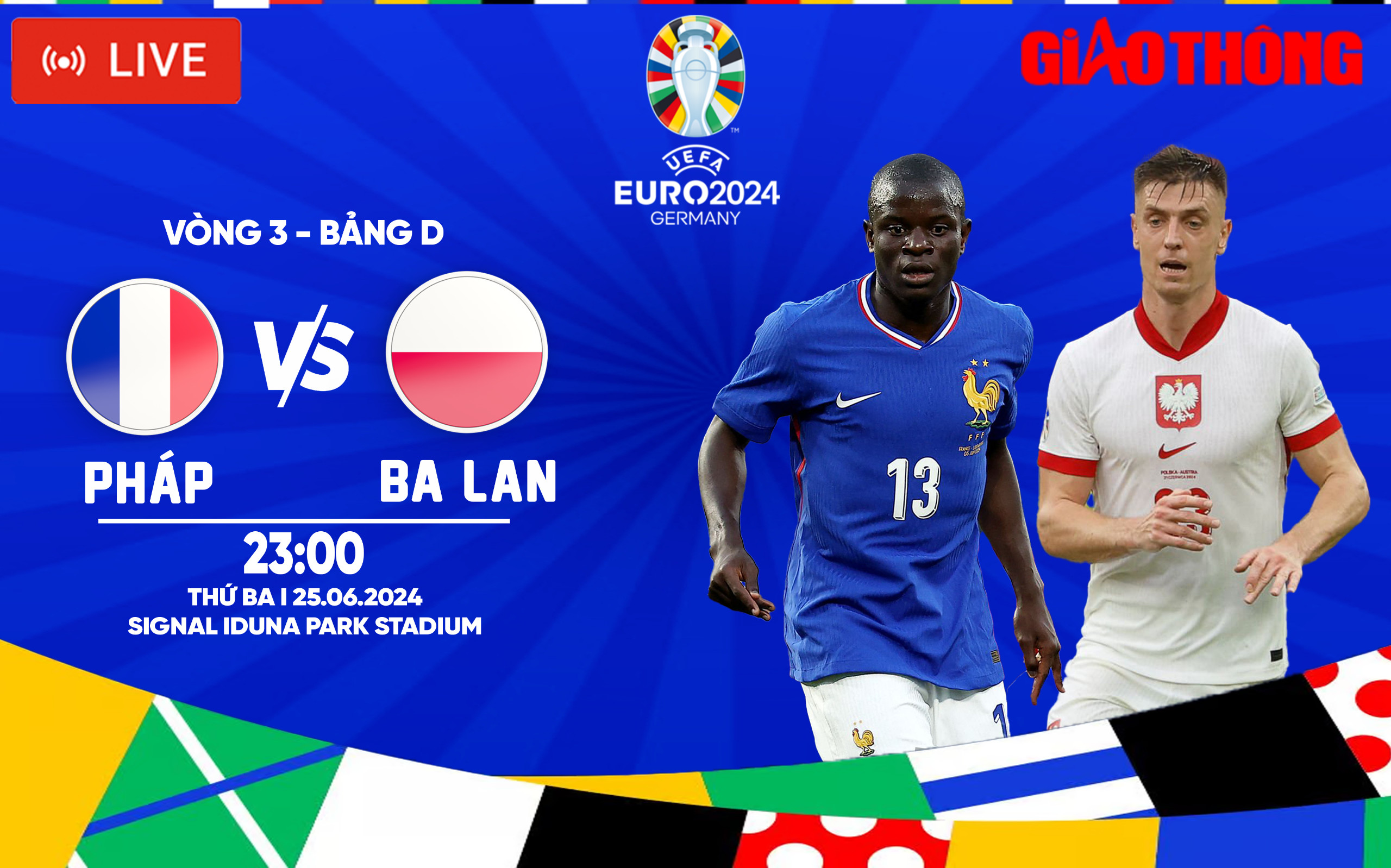 Link xem trực tiếp Pháp vs Ba Lan (23h ngày 25/6), bảng D EURO 2024- Ảnh 1.