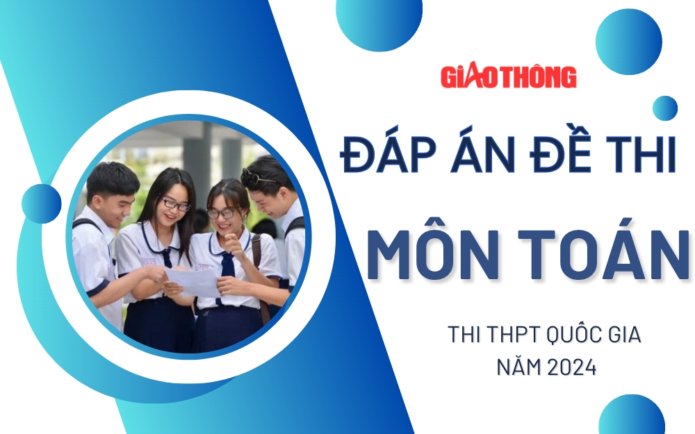 Đáp án đề thi môn Toán THPT Quốc gia 2024 tất cả mã đề.