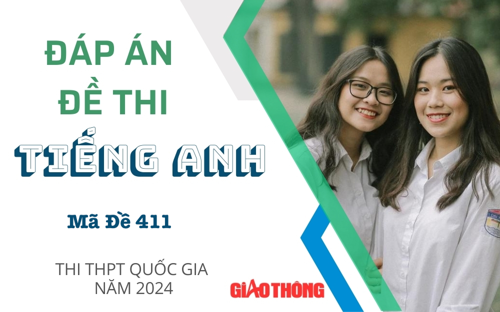 Đáp án đề thi môn Tiếng Anh mã đề 411 tốt nghiệp THPT 2024- Ảnh 1.