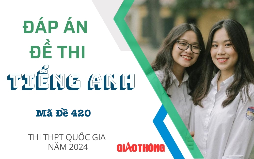 Đáp án đề thi môn Tiếng Anh mã đề 420 tốt nghiệp THPT 2024.