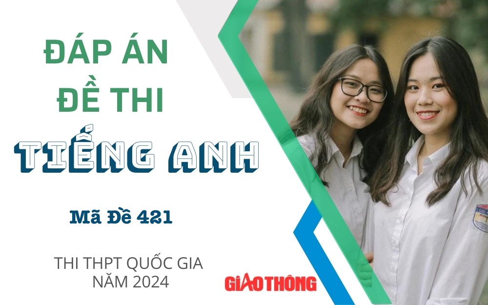 Đáp án đề thi môn Tiếng Anh mã đề 421 tốt nghiệp THPT 2024.