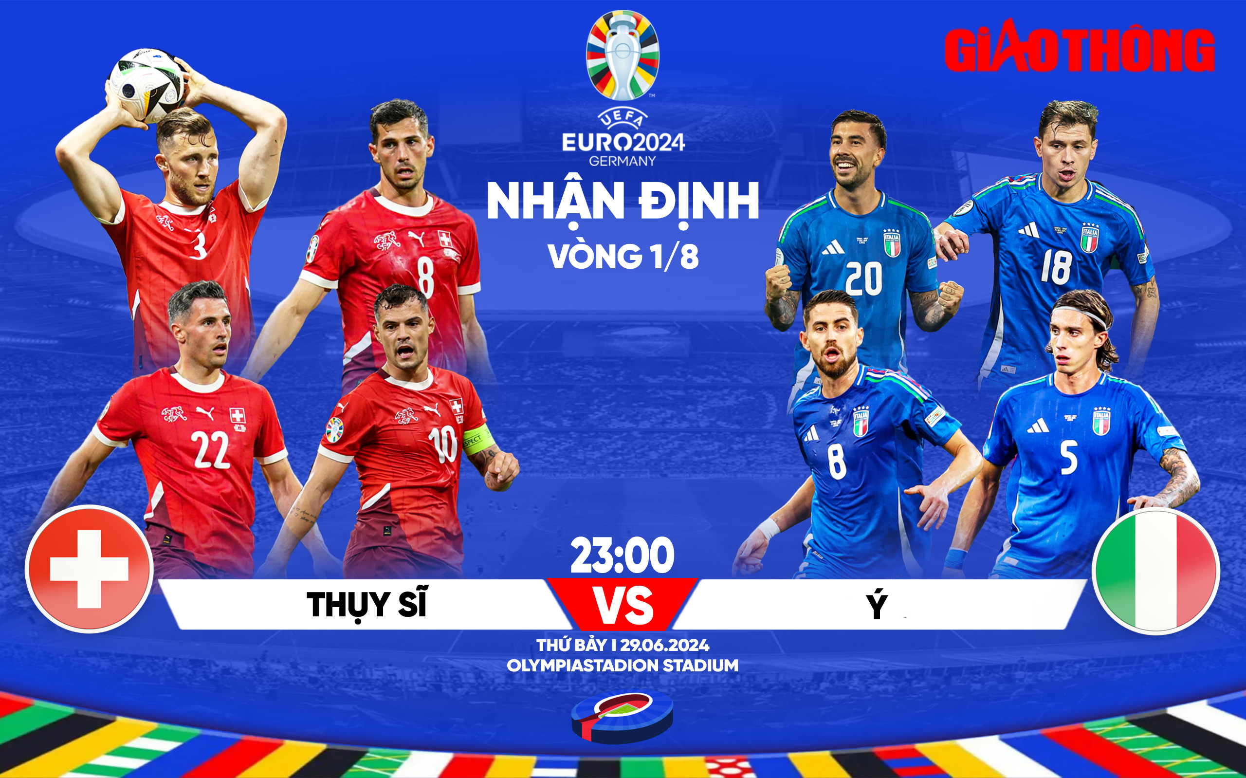 Nhận định, dự đoán kết quả Thụy Sĩ vs Ý (23h ngày 29/6), vòng 1/8 EURO 2024- Ảnh 1.