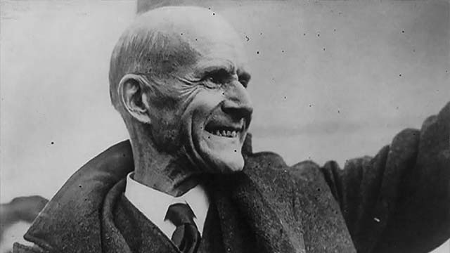 Ông Eugene Debs, chính trị gia đảng Xã hội đã giành được gần 1 triệu phiếu bầu trong cuộc bầu cử Tổng thống năm 1920 ngay khi ông bị kết án tù 10 năm và bị tước quyền công dân vĩnh viễn. (Ảnh: PBS)